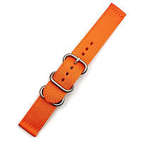 Оранжевий нейлоновий ремінець для годинника зі сталевою пряжкою 22 мм