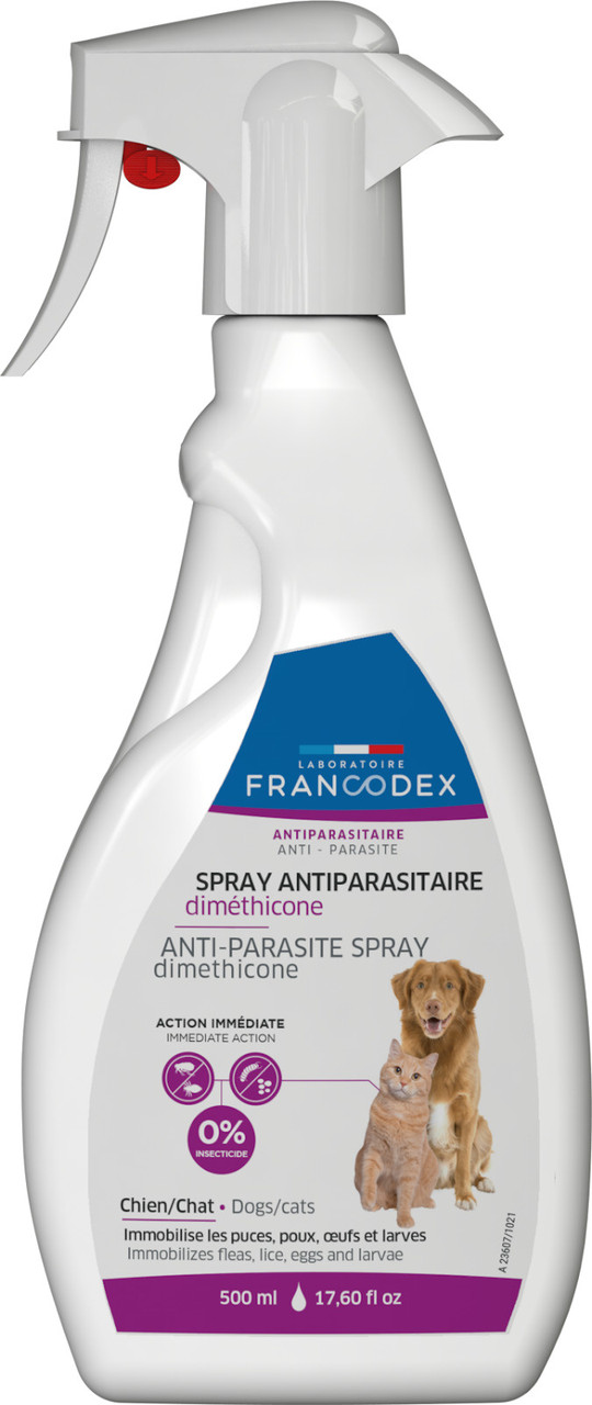 FRANCODEX SPRAY DIMETHICONE DOG&CAT Спрей із диметиконом для собак і кішок, 500 мл