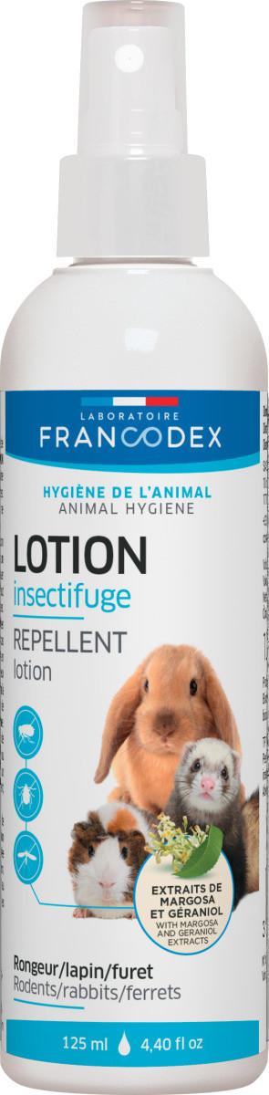 FRANCODEX REPELLENT LOTION Лаборатуар Франкодек Лосьйон від паразитів для гризунів, зокрема кроликів і, фото 1
