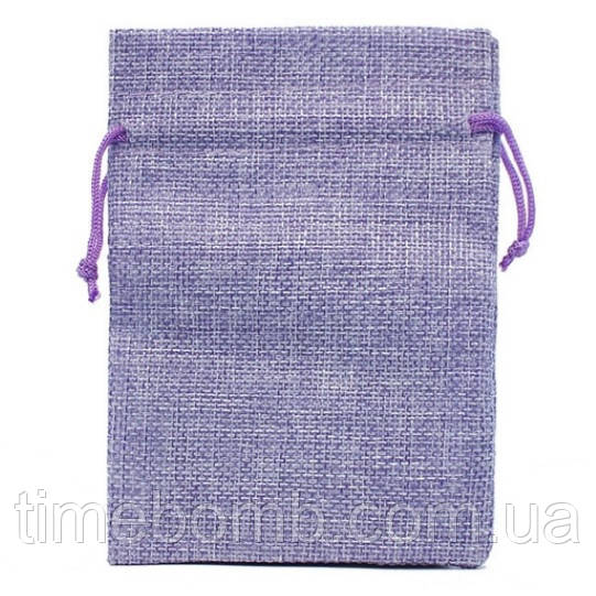 Подарунковий мішечок джутовий 7 x 9 см фіолетовий