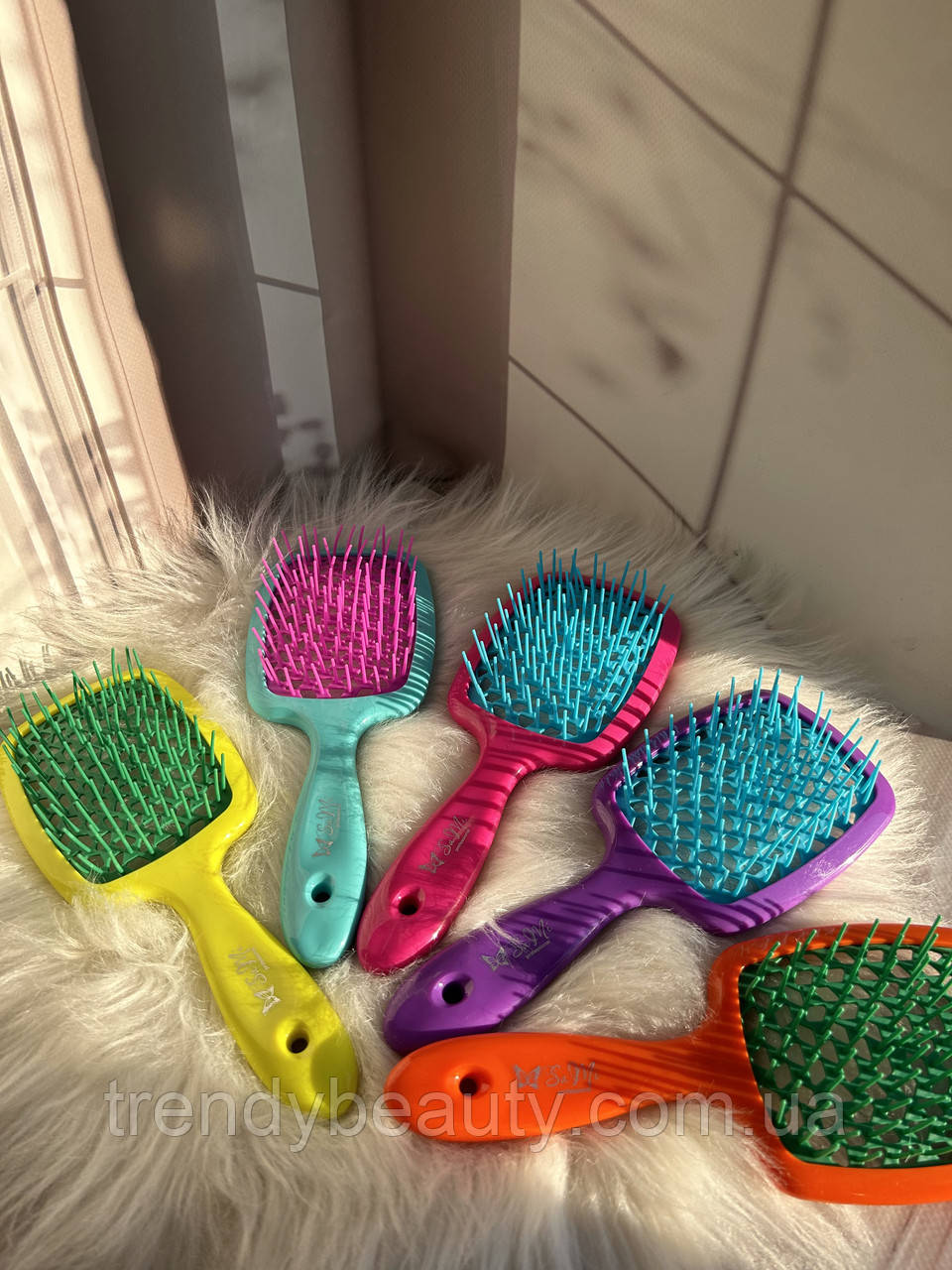 Масажна щітка гребінець для волосся продувна Sa Mi Super Hair Brush