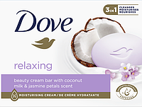 Крем-мыло расслабляющее Dove Relaxing с кокосовым молоком и лепестками жасмина, 90 г