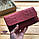 Шкіряний жіночий гаманець-клатч Софія червоний (рептилія), фото 4