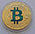 Позолочена сувенірна монета Bitcoin 2013 синій, фото 2