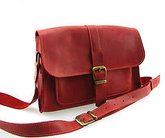 Червона шкіряна жіноча сумка 2303