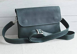 Зелена шкіряна жіноча сумка-клатч 2309