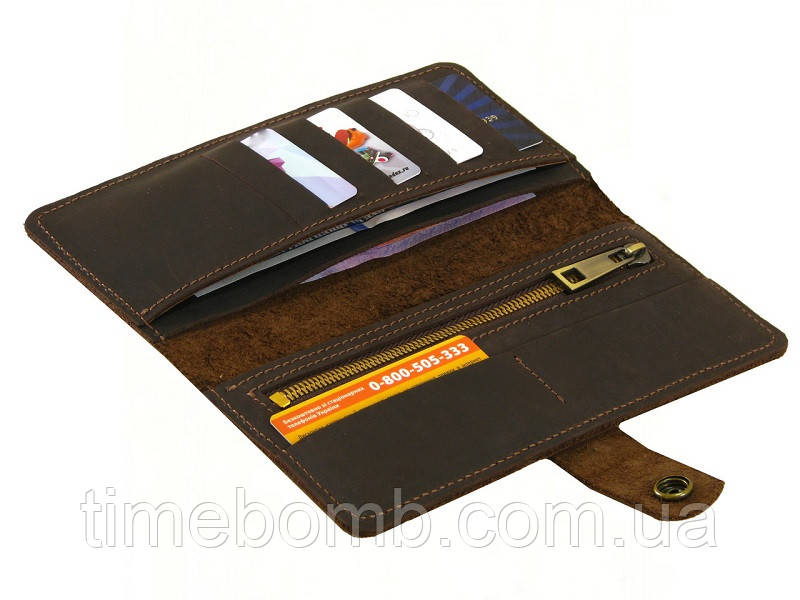 Чоловічий шкіряний гаманець коричневий 2265