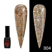 Гель лак Disco Gel Polish, Global Fashion, светоотражающий, 8 мл B04