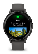Смарт-годинник Garmin Venu 3S Slate stainless steel bezel with pebble grey case and silicone band, фото 3