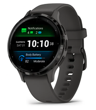 Смарт-годинник Garmin Venu 3S Slate stainless steel bezel with pebble grey case and silicone band, фото 4