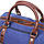 Дорожня сумка текстильна середня Vintage 20084 Синя, фото 8