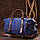 Дорожня сумка текстильна середня Vintage 20084 Синя, фото 9