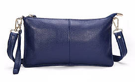 Жіноча шкіряна сумочка клатч Bossir 273-B синя
