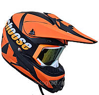 Mото шлем Эндуро Fox MG-Orang с очками в комплекте
