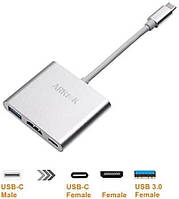 Адаптер USB-C к HD 4K 30Hz с портом USB 3.0 для Surface Book 2 и Galaxy S20
