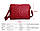 Жіноча шкіряна сумка Bossir Croсodile 289-R червона, фото 6