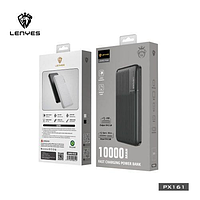 Зовнішній акумулятор Power Bank 10000 mAh Lenyes PX161 компактний універсальний Чорний