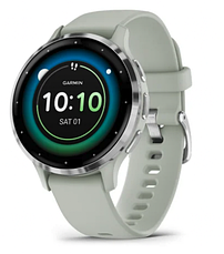 Смарт-годинник Garmin Venu 3S Silver stainless steel bezel with sage grey case and silicone band, фото 4