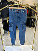 Мужские джинсы карго Miele 9508 батал 56-70 размер синие