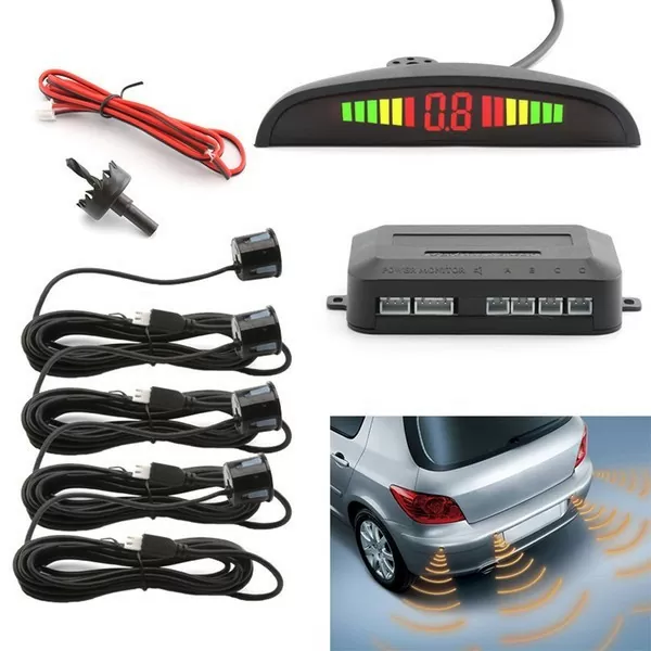 Паркувальна система на 4 датчики паркування паркінг Assistant Parking Sensor Black - фото 4 - id-p2010321929