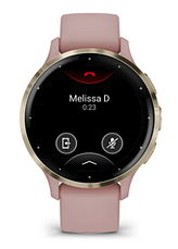 Смарт-годинник Garmin Venu 3S Soft gold stainless steel bezel with dust rose case and silicone band, фото 3