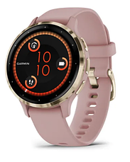 Смарт-годинник Garmin Venu 3S Soft gold stainless steel bezel with dust rose case and silicone band, фото 4