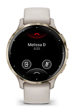 Смарт-годинник Garmin Venu 3S Soft gold stainless steel bezel with ivory case and silicone band, фото 3