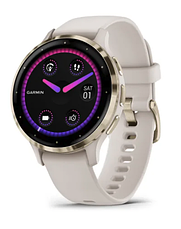 Смарт-годинник Garmin Venu 3S Soft gold stainless steel bezel with ivory case and silicone band, фото 4