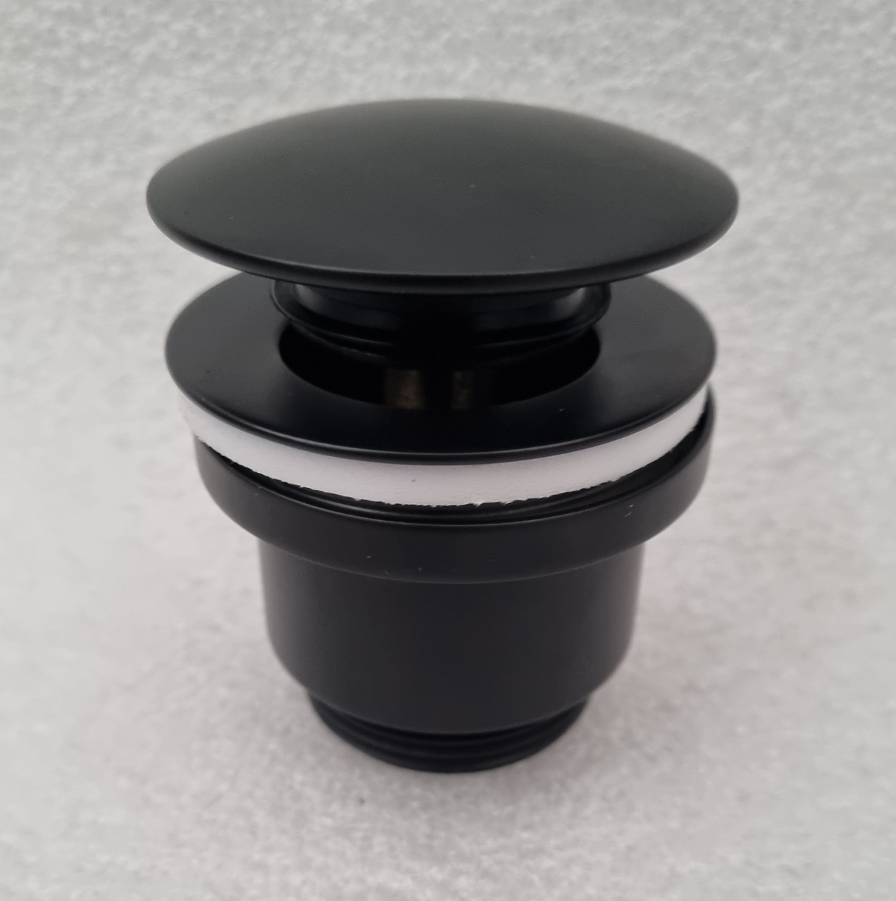 Латунний донний клапан для умивальника клікклак (Click-clack) чорного кольору Frap F62-7