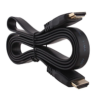 Кабель HDMI 1.5м 60Hz плоский чорний