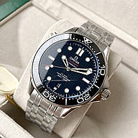 Omega Seamaster Professional Silver Black AAA мужские наручные часы механические с автоподзаводом