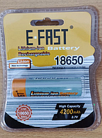 Акумулятор 18650 Li-ion 4200mAh "E-Fast" 3.7V