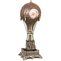 Часы настольные с бронзовым напылением в стиле стимпанк "Воздушный шар" от итальянского бренда Veronese 31 см