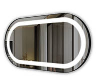 Зеркало Anatolia Inox Black рама из конструктивной стали, LED подсветка