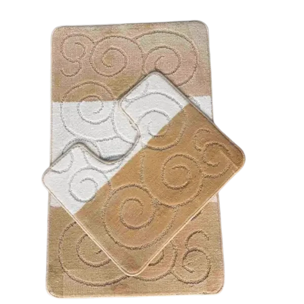 Набір бежевих килимків для ванної та туалетної кімнати CLASSIC 50*80см Beige Banyolin