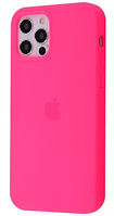 Чохол Silicone Case Full для iPhone 12 Pro Max (Різні Кольори) Bright Pink