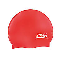 Шапочка для плавания Zoggs Silicone Cap Plain червона