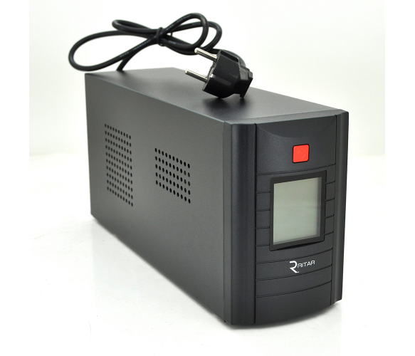 ИБП Ritar  RTM1500 (900W) Proxima-D, LCD, AVR, 3st, 3xSCHUKO socket, 2x12V9Ah, metal Case (350х120х190)- Q2