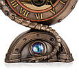 Годинник настільний у стилі стимпанк "Око дракона" зі штучного каменю від італійського бренду Veronese 23 см, фото 4