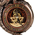 Годинник настільний у стилі стимпанк "Око дракона" зі штучного каменю від італійського бренду Veronese 23 см, фото 2