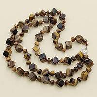 Буси з Тигрового очей Куб 10х10 мм 90 см