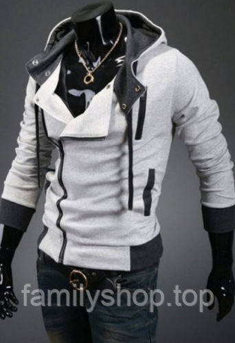 Утепленная мужская толстовка на молнии с капюшоном осенне-зимняя на ...