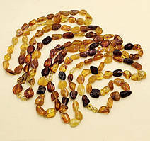 Буси Янтар Середня Самородок 17х15х12 мм Бісер Довжина Бус 50 см Вага 25 грамів