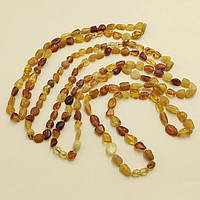 Буси Буршти Бурштин Самородок 17х7х5 мм Бісер Довжина Бус 50 см Вага 18 грамів