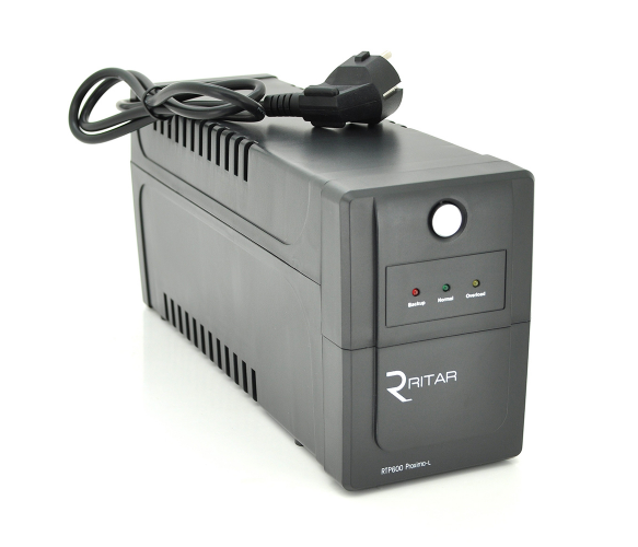 ИБП Ritar  RTP600 (360W) Proxima-L, LED, AVR, 2st, 2xSCHUKO socket, 1x12V7Ah, plastik Case ( 340 х 140 х 205 )