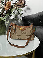 Gucci Aphrodite Shoulder Bag Brown Textile GG