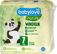 Подгузники Babylove nature 7 (16+кг) 24шт