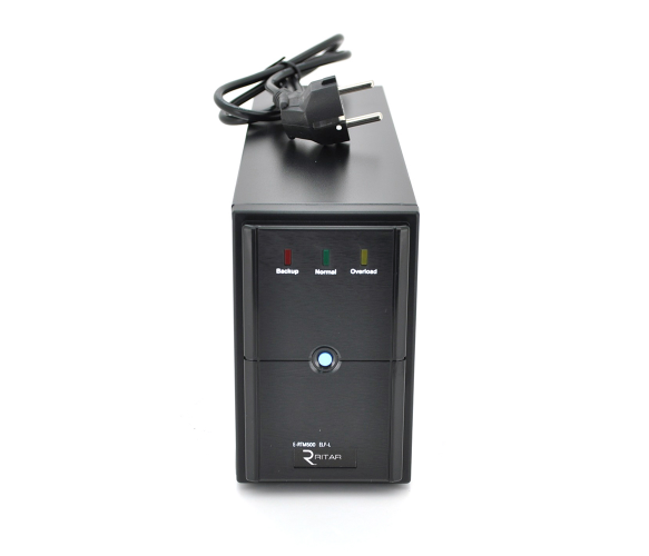 ИБП Ritar  E-RTM500 (300W) ELF-L, LED, AVR, 2st, 2xSCHUKO socket, 1x12V7Ah, metal Case Q4 (310*85*140)