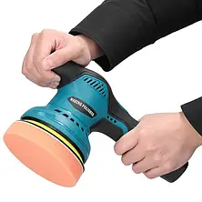 Полірувальна машинка Waxing Polisher YK49 акумуляторна з насадками 1250W 2 акумулятори, фото 4