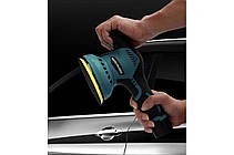 Полірувальна машинка Waxing Polisher YK49 акумуляторна з насадками 1250W 2 акумулятори, фото 5